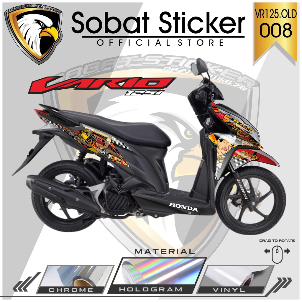 STRIPING VARIO 125 OLD - STRIPING VARIASI HOLOGRAM CRHOME VINYL HONDA VARIO 125 OLD Racing Terbaru 0