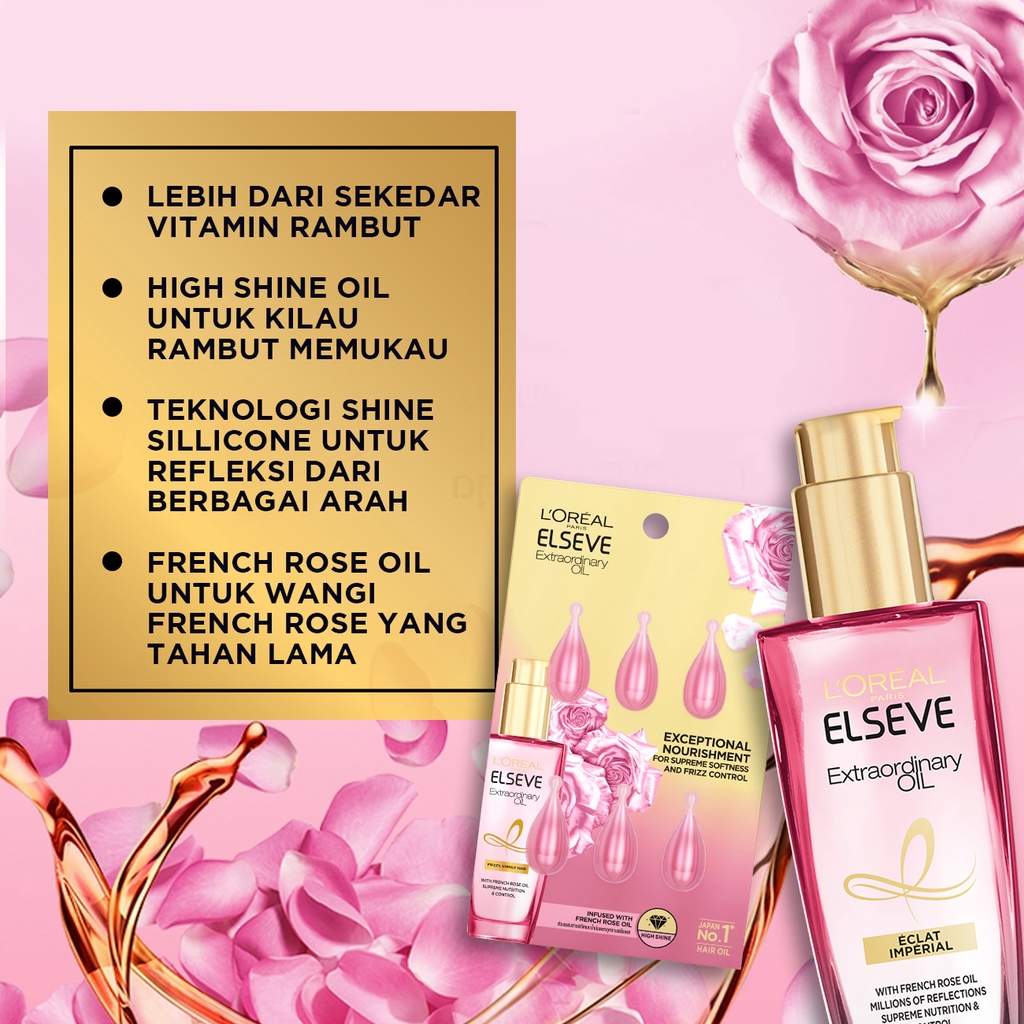 LOREAL Elseve Extraordinary Oil Hair Serum PINK 100mL