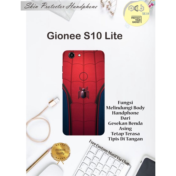 Dapat 2pcs Garskin Hp Gionee S10 Lite Motif war - free Custom Motif