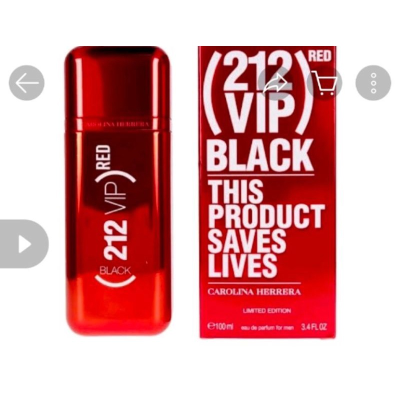 212 VIP BLACK RED EDP ORIGINAL / PARFUM PRIA CAROLINA HERRERA PARFUM COWO PARFUM COWOK