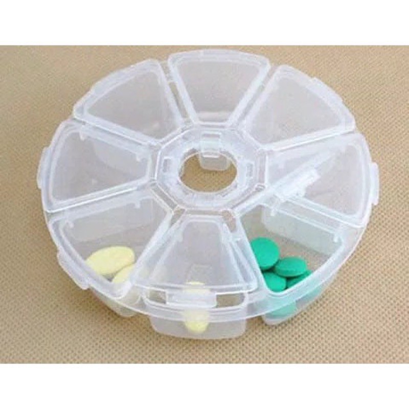 TEMPAT BOX AKSESORIS KUKU BULAT / TEMPAT BOX SIMPAN OBAT / nail aksesoris storage