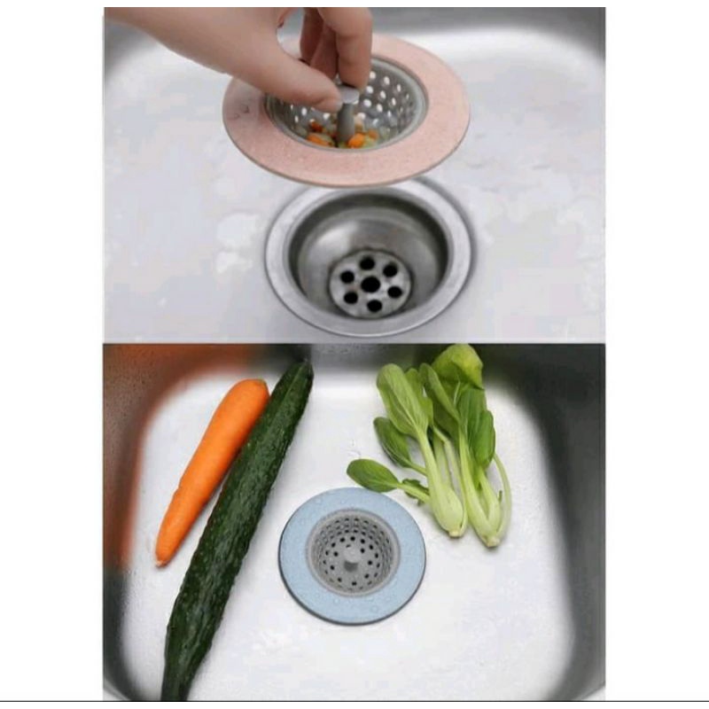 Penyaring Saringan Cuci Piring Wastafel Kitchen Sink Colander Silicone Drain Hair Catcher Filter saringan kotoran sayur sisa makanan