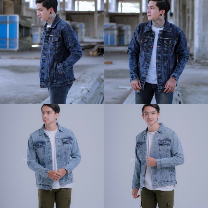 JAKET JEANS SANDWASH THE BOJIEL - JAKET LEVIS COWOK - JAKET UNISEX - FASHION COWOK