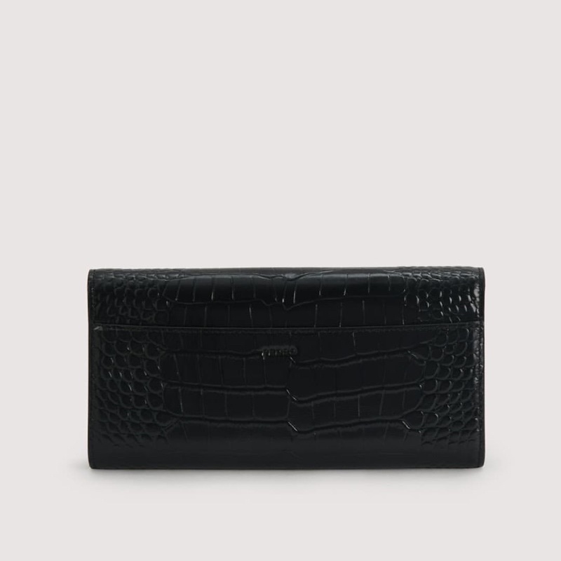 PDR Embossed Leather Wallet On Chain