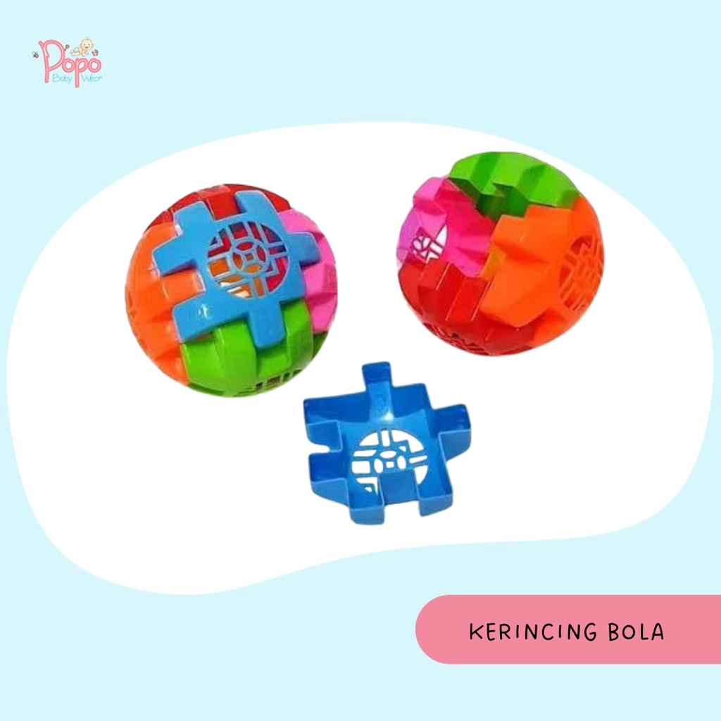 Mainan Bayi Bola Puzzle Kerincing/Kerincingan Bola Puzzle