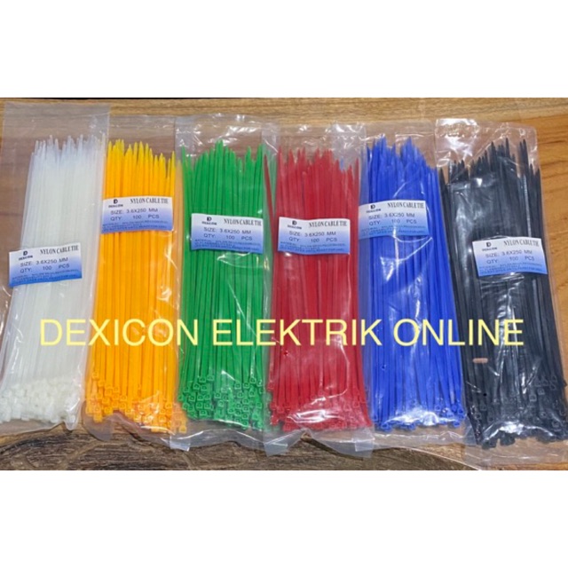 kabel ties 25 cm/cable ties/tali ties/kabel ties warna/kabel ties grosir/ties/kabel pengikat/Cv