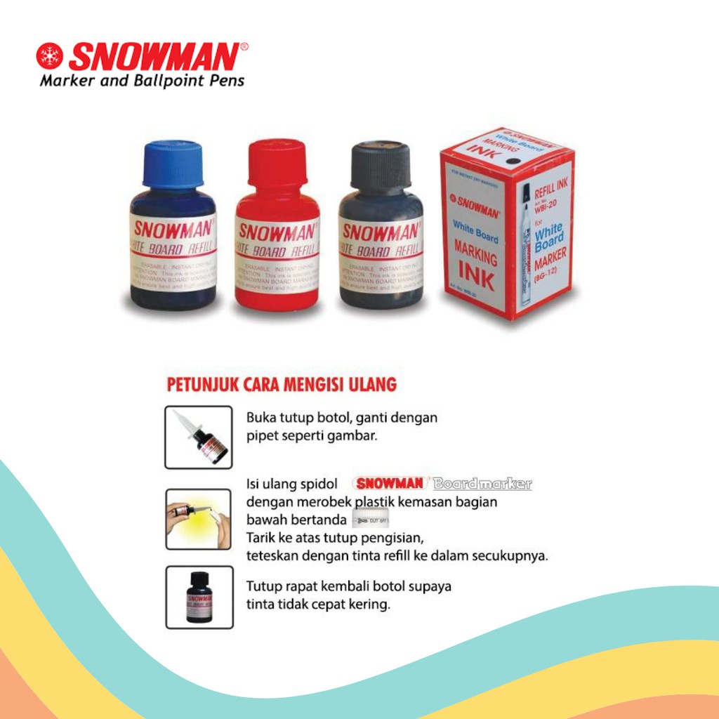 Refill Spidol Whiteboard Snowman - Satuan