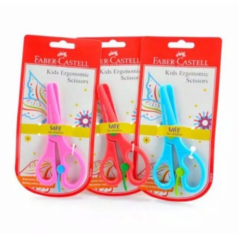 

Kids Ergonomic Scissors FABER-CASTELL Gunting Anak