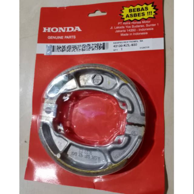 Kampas Rem belakang Honda Verza ori