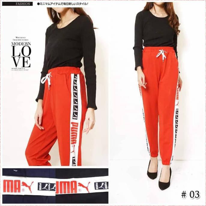 Barang Berkualitas CELANA JOGGER WANITA / JOGGER PANTS LV ADIDAS PUMA TERLARIS BARANG BAGUS
