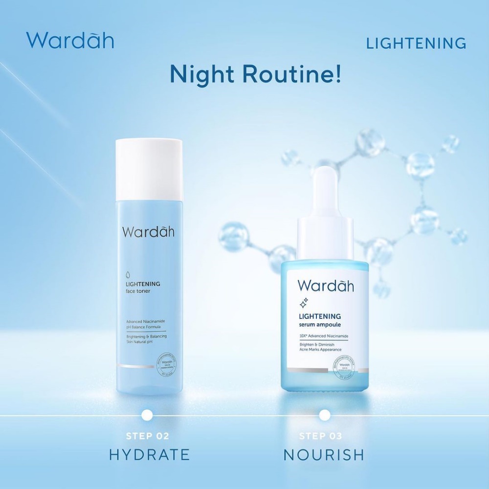 Wardah Lightening Series Day, Night Cream | Scrub | Toner | Sheet Mask | Clay Mask | Cleansing Milk | Serum ORIGINAL | Gentle Wash