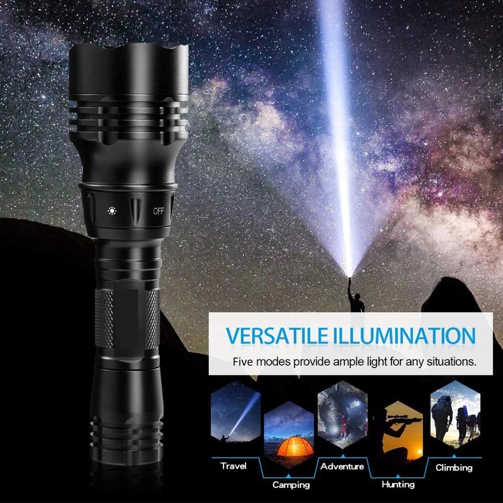 ZXT Senter Selam Senter Diving Waterproof Flashlight Underwater 50-80m Cree T6 LED 5 MODE