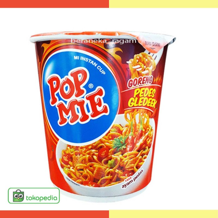 

Ss5g74gfd Pop Mie Mi Instant Cup Goreng Pedes Gledek 75 Gram Ff04151