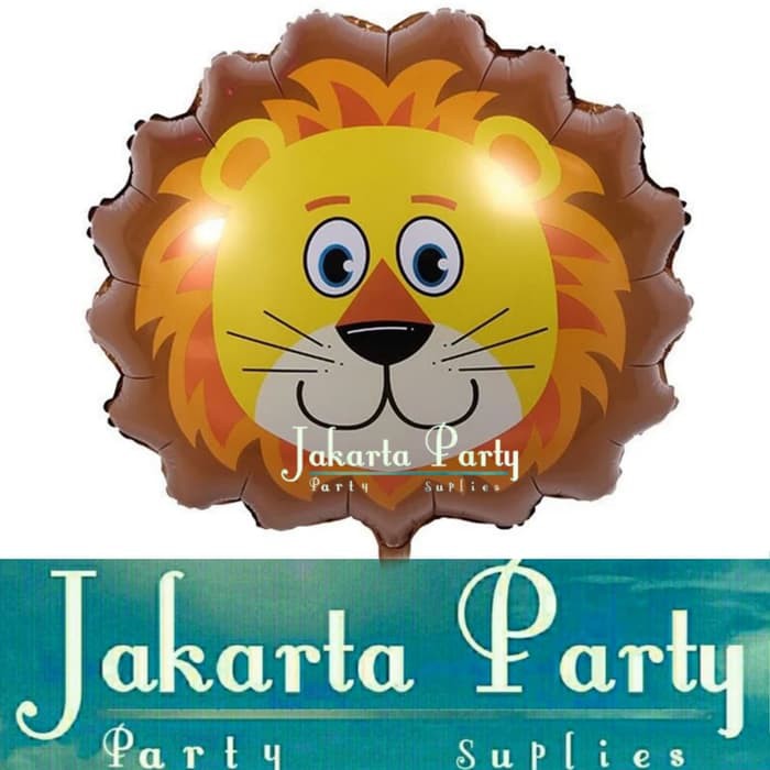 Balon Foil Kepala Singa / Balon Karakter Lion / Balon Animal