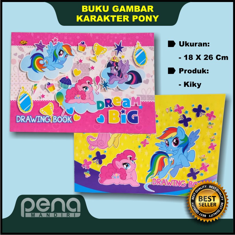 Buku Gambar Kiky Karakter My Little Pony / Drawing Book Kiky