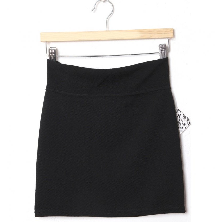 Casual Black Skirt 817147M06