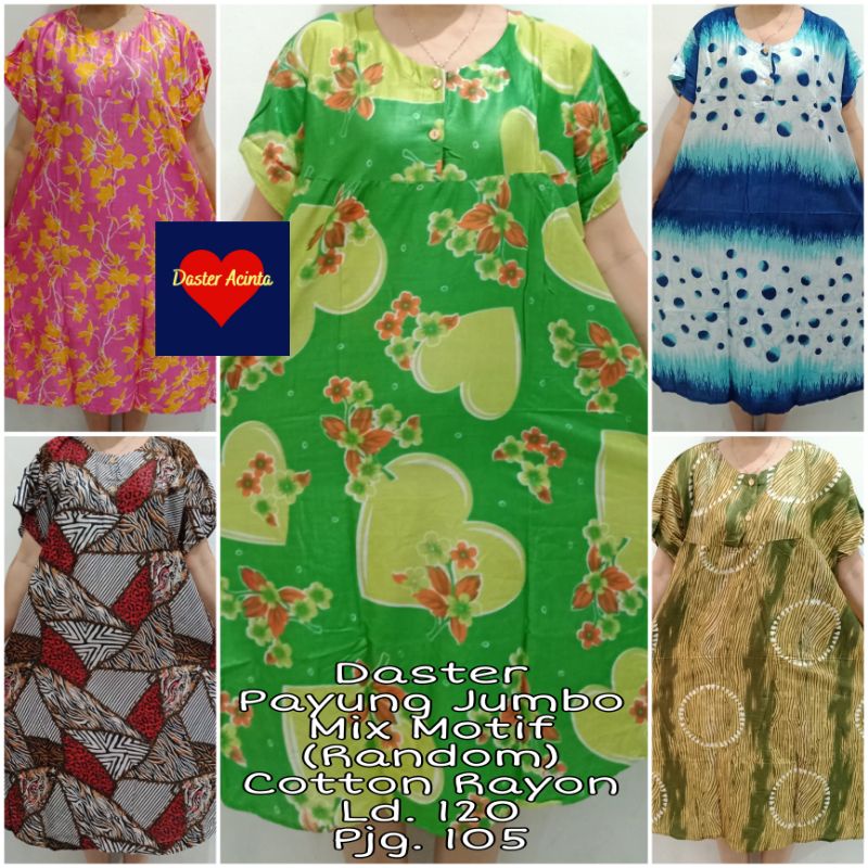 Daster Payung Jumbo Mix Motif (TIDAK ECER KLIK5X)