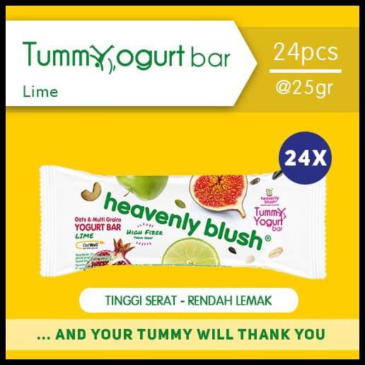 

Heavenly Blush Tummy Yogurt Bar Lime Twin Pack 24 X 25Gr