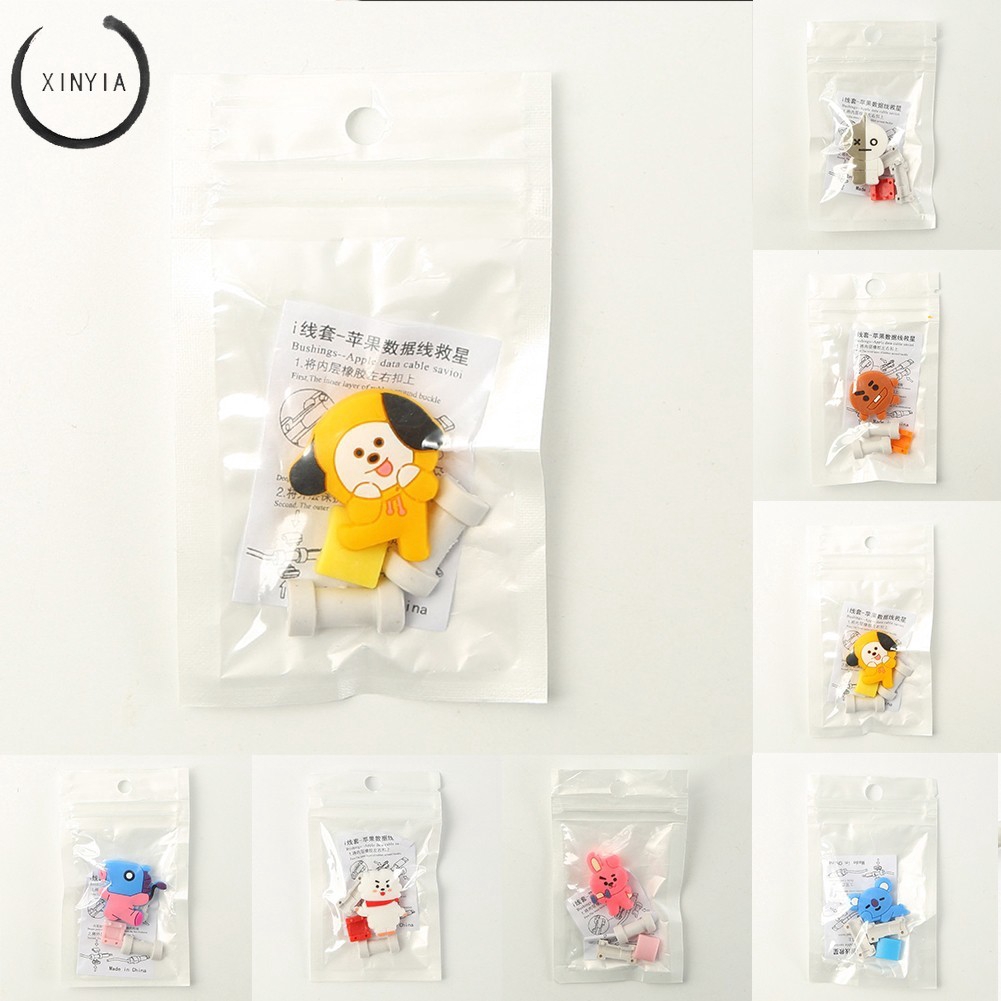 Pelindung Kabel Charge / Data Motif KPOP Bangtan Boys BT21 Lucu Bahan Plastik Multi Warna