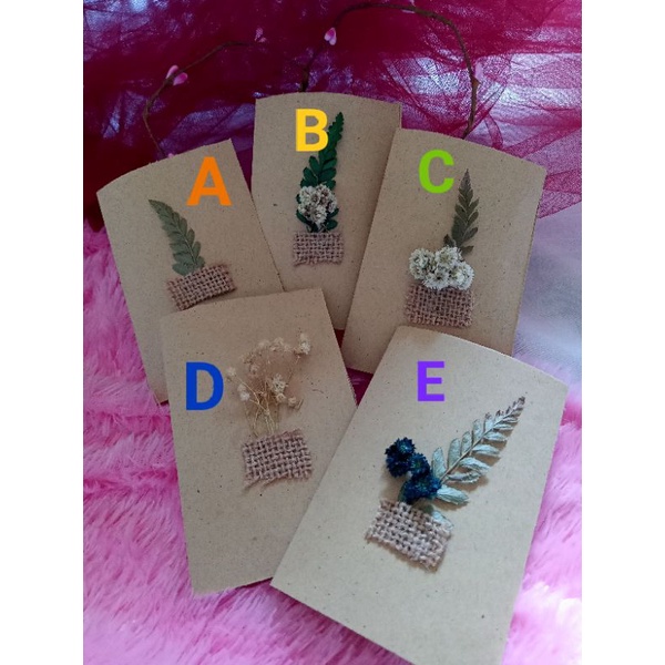 

kartu ucapan rustik/bunga kering