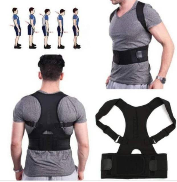 A1 Real Postur Tubuh Sabuk Penyangga Penegak Punggung Magnetik Posture Support Corrector Pria Wanita Anti Bungkuk Posture Back Brace Real Doctor