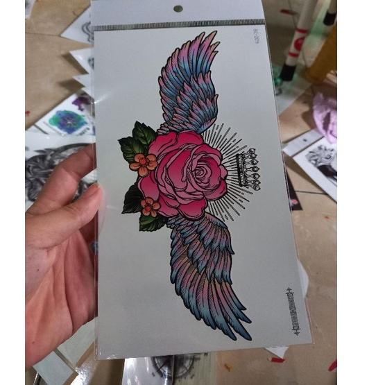 Sale tatto temporary bunga full dada tahan lama anti air