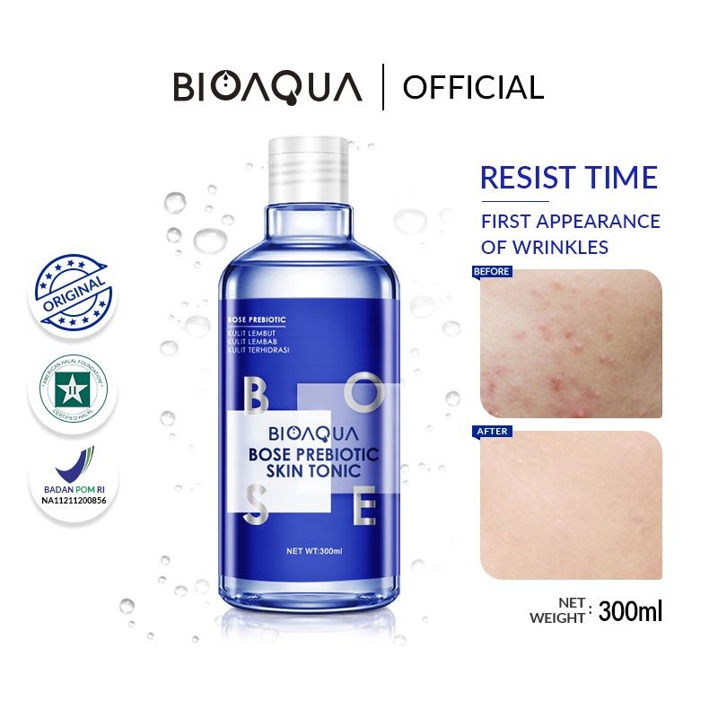 【BPOM】BIOAQUA Bose Prebiotic Skin Tonic 300ml hydrating toner