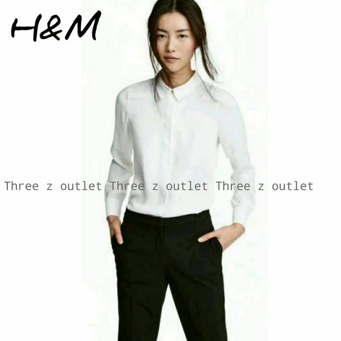 KUALITAS BAGUS KEMEJA H&M/KEMEJA PUTIH LENGAN PANJANG/KEMEJA BRANDED/KEMEJA WANITA