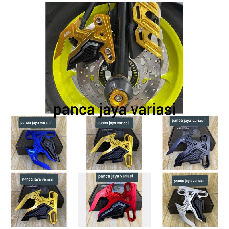 PELINDUNG KALIPER / COVER KALIPER CAKAR /COVER PALA BABI FULL CNC BLACK DIAMOND Nmax Aerox ninja vixion R15 V4 R15 V3 Xmax Lexi motor  yamaha/honda matic dan bebek