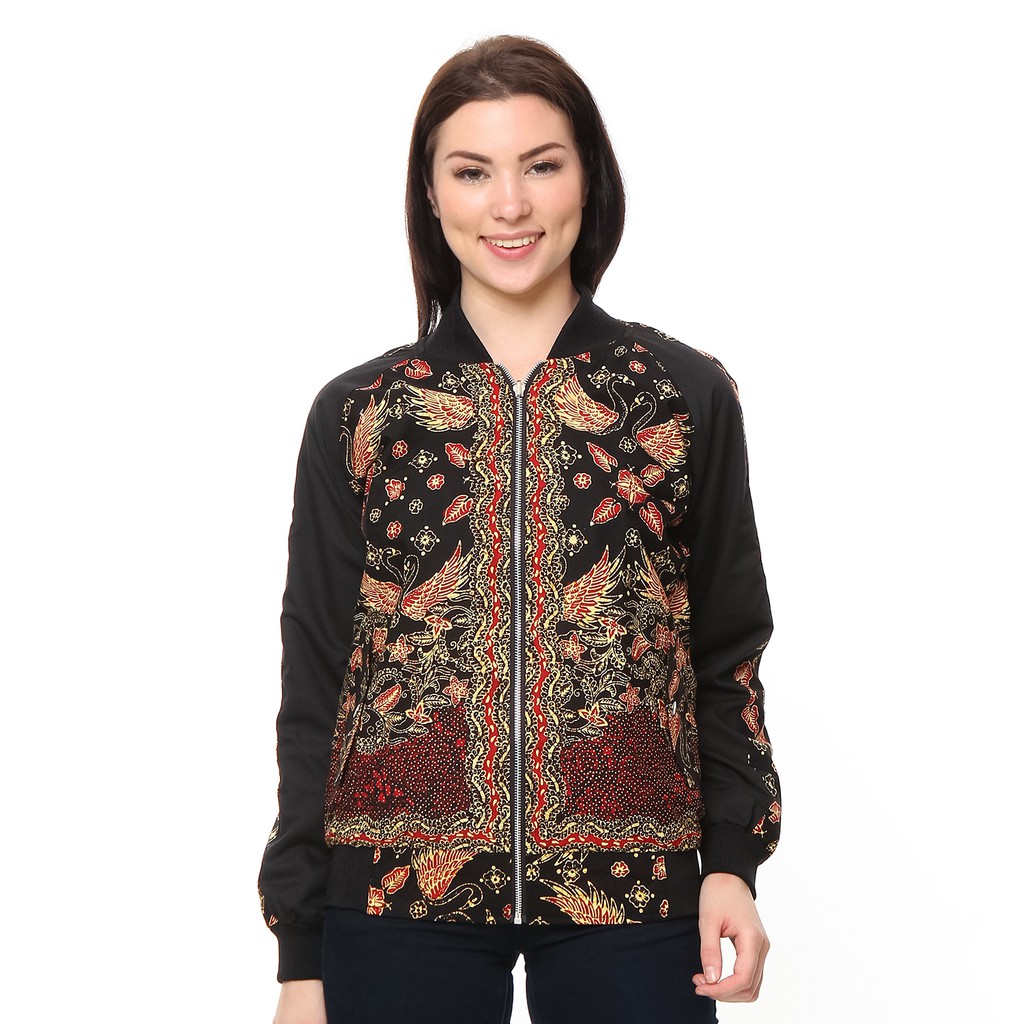 Jaket Bomber Batik Asli Jambi Berkualitas - Zallatra JK10
