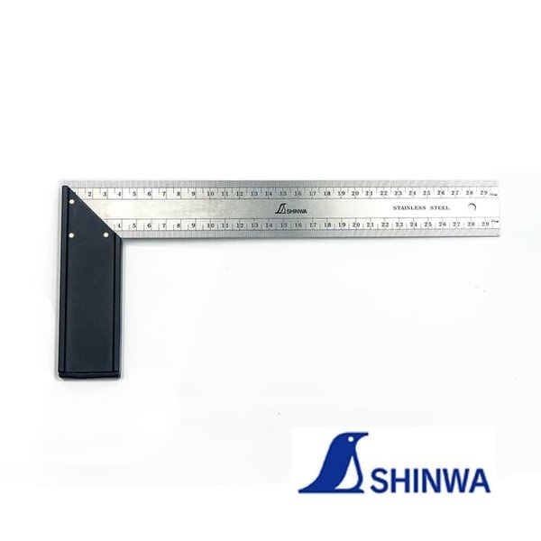 Penggaris siku Tukang 25cm SHINWA 45 90 derajat