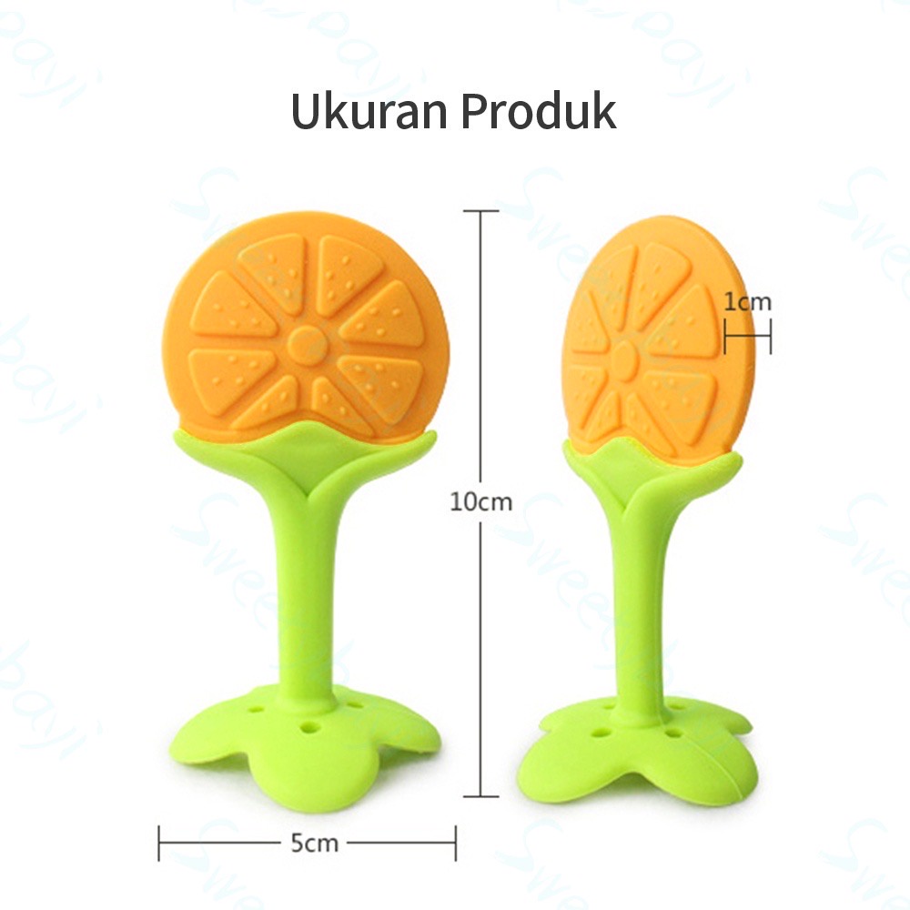 GIGITAN BAYI BUAH / Teether Bahan Silikon / Teether Gigitan Bentuk Buah - BUM