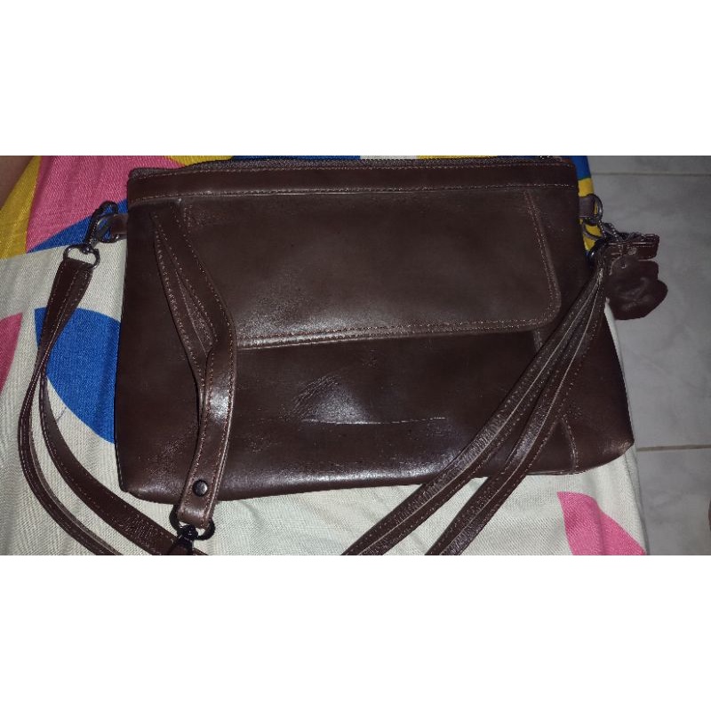 [Valqo Preloved ] Tas ZIRKON kulit sapi Clutch Cewek Perempuan Wanita Bisa jadi tas dan pouch