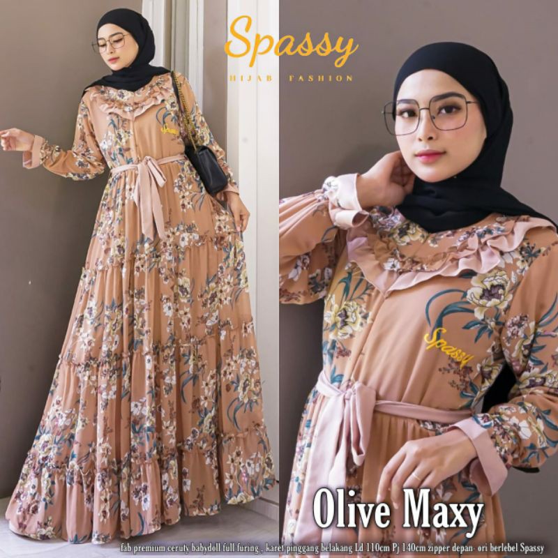 olive dress ori spassy