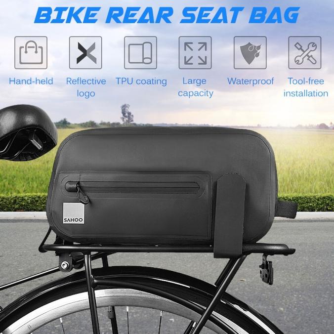 7L TAS BAGASI BELAKANG SEPEDA MULTIFUNGSI TAS KERANJANG BELAKANG SEP SDFG6546E