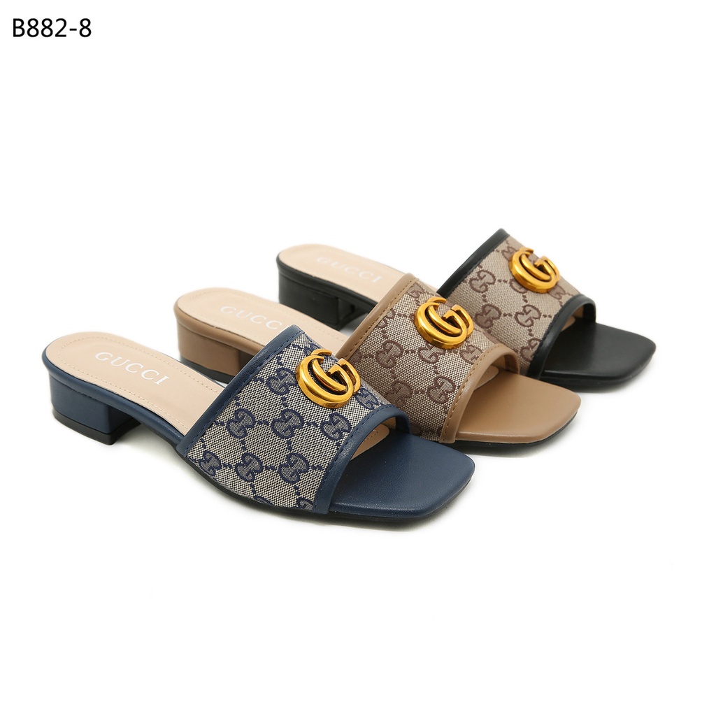 GC Double G Canvas Sandals #B882-8