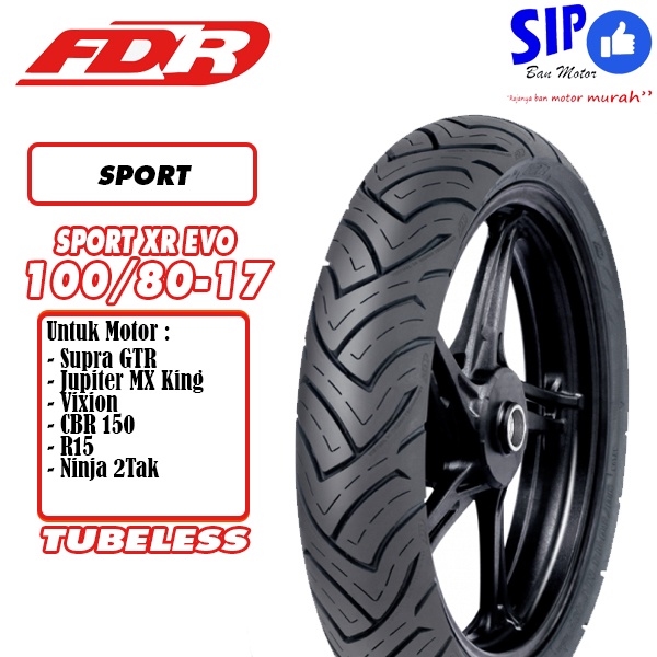 Ban motor bebek FDR Sport XR Evo 100 80 17 Tubeless