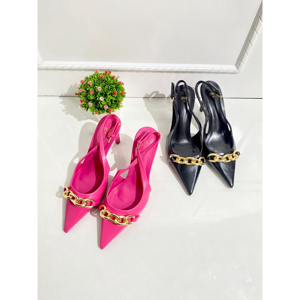 [7.7 Boombastis Sale⚡] - SEPATU WANITA HAK TINGGI ZS476 SLING BACK HIGH HEELS PREMIUM IMPORT