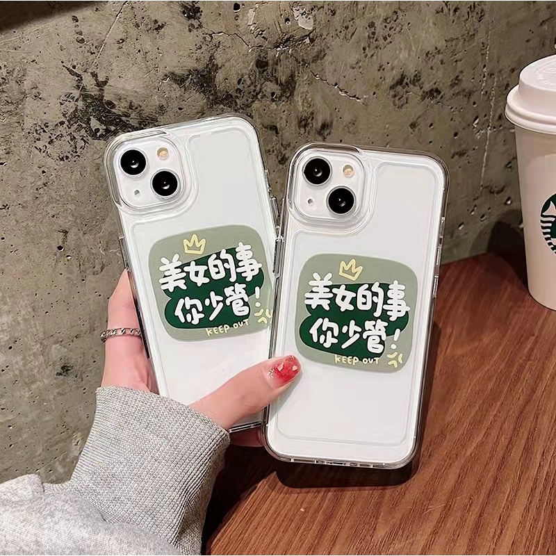 Case Bahan Akrilik Transparan Motif Gadis Cantik 13 Pro 13prm Untuk iPhone 11 7Plus 8Plus Xr XS 13 12 Pro Max