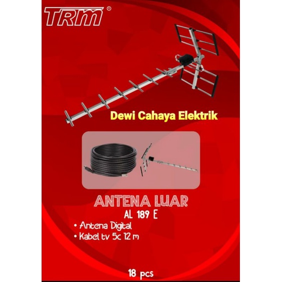 TRM Outdoor Digital Antenna - Antena TV Antena Luar Penguat Sinyal AL 189 E