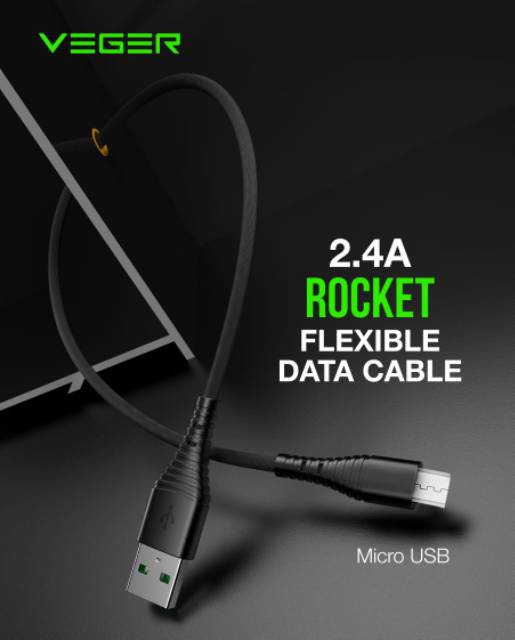 Kabel Veger Rocket 2.4A usb micro /per pc