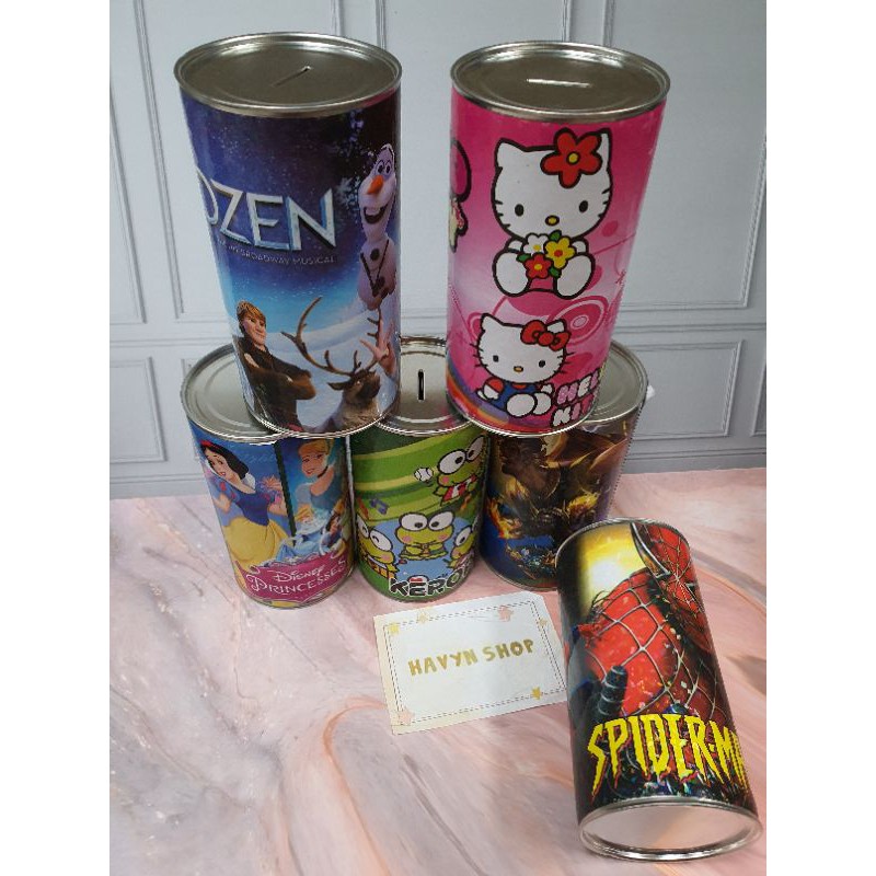 celengan kaleng ukuran L / tempat menabung-3