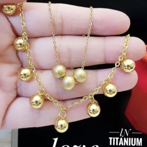 Titanium Set Kalung dan Gelang Wanita C825