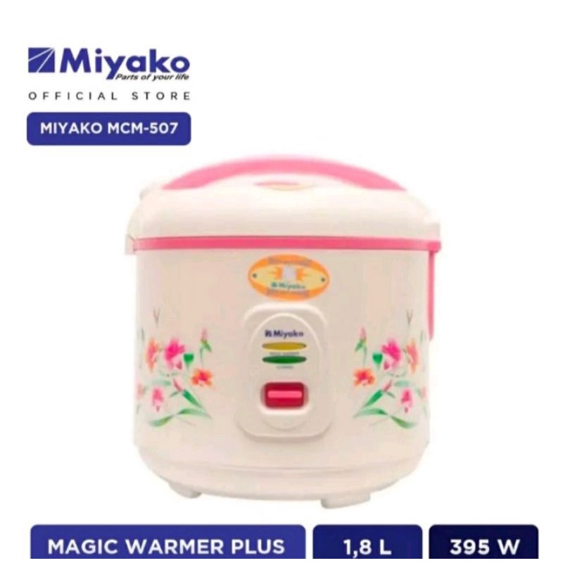 PROMO  MIYAKO MAGIC COM MCM 507 RICE COOKER 1,8 LITER 3 IN 1