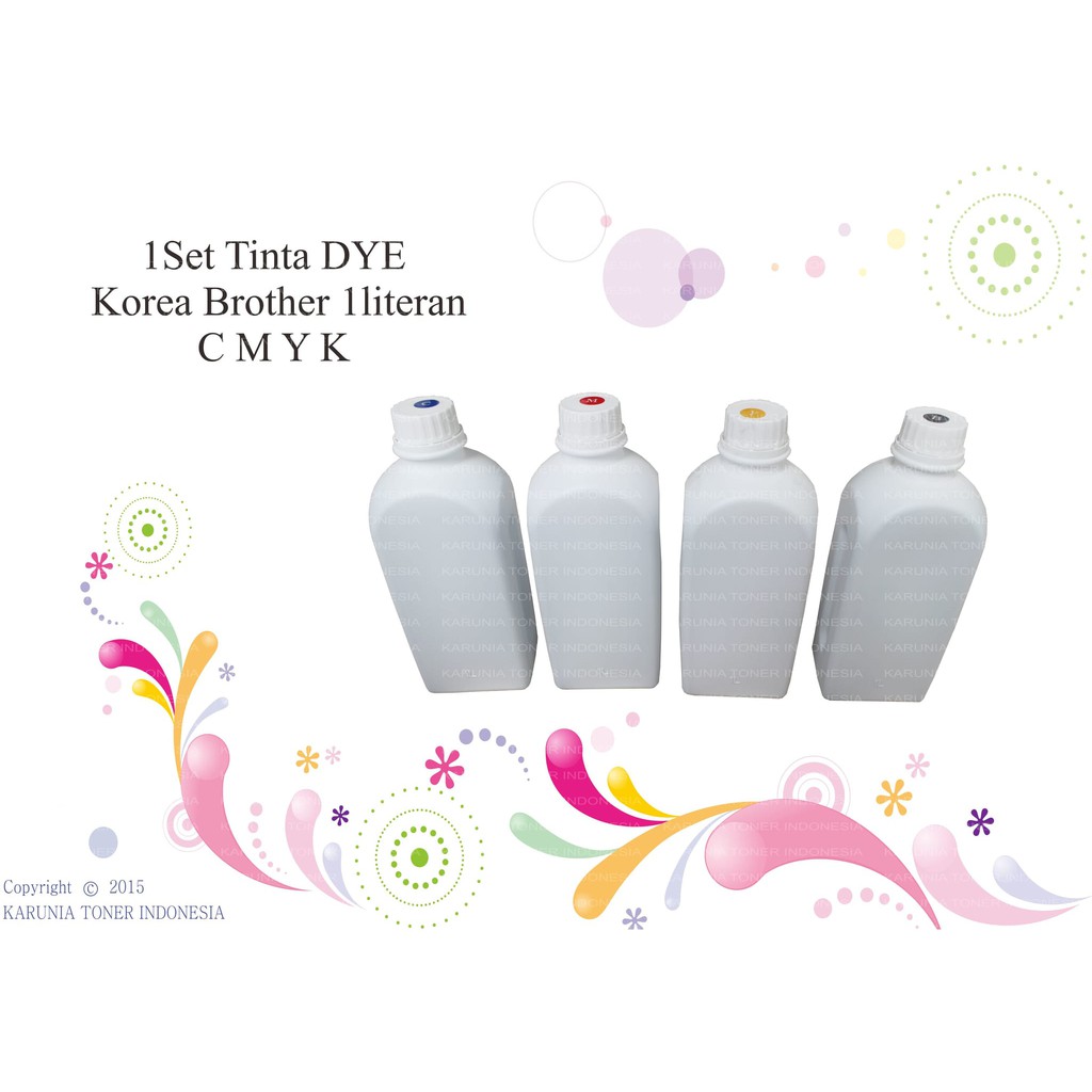 

1Set Tinta DYE Korea 1literan C M Y K