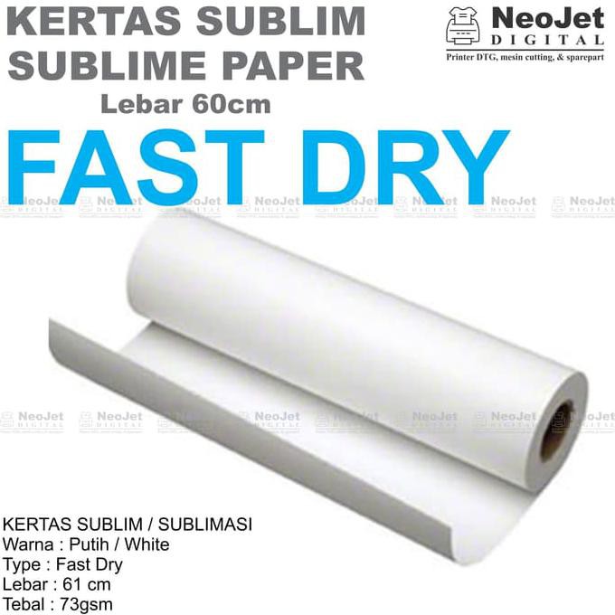 

Yang Dicari] Kertas Sublim Sublime Fastdry Transfer Paper Fast Dry Lebar 60Cm
