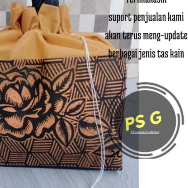 

☼ tas serut hajatan motif 22x22 Bunga (12pcs) ❃