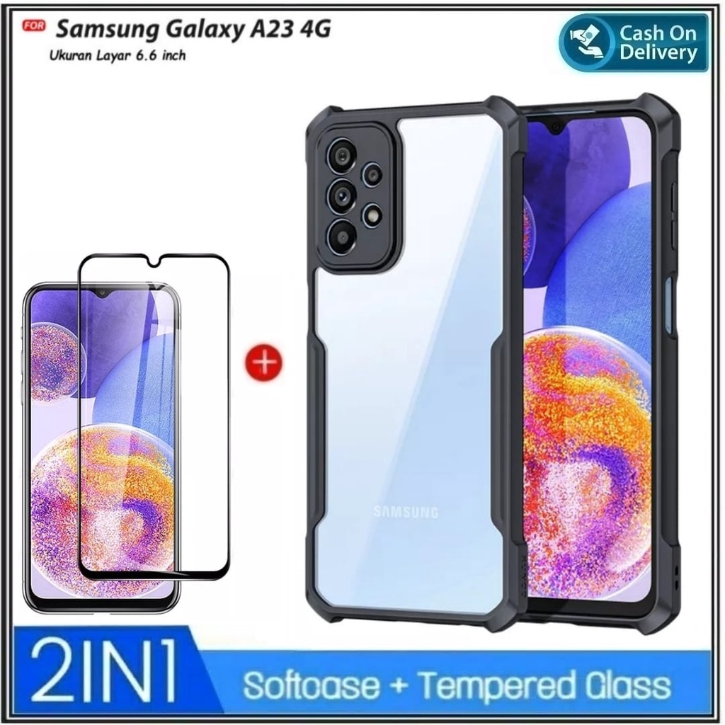 Case Samsung A23 4G, Samsung M23 5G, Samsung M33 5G Soft Hard Fusion Transparan Casing Cover