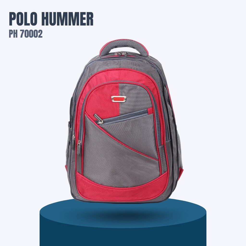 Tas Ransel Pria Expanding Besar IMPORT Gratis RAIN COVER - POLO HUMMER