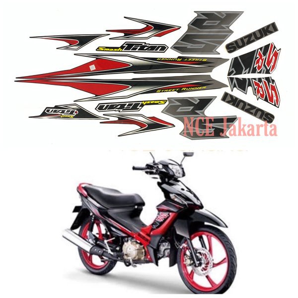 STIKER STRIPING SMASH TITAN MERAH